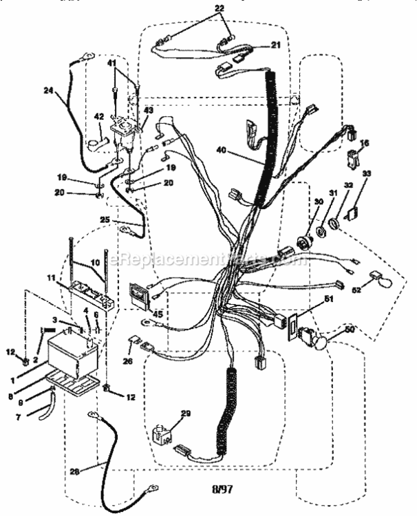 Page A Diagram and Parts List for 917258961  Craftsman Lawn Tractor