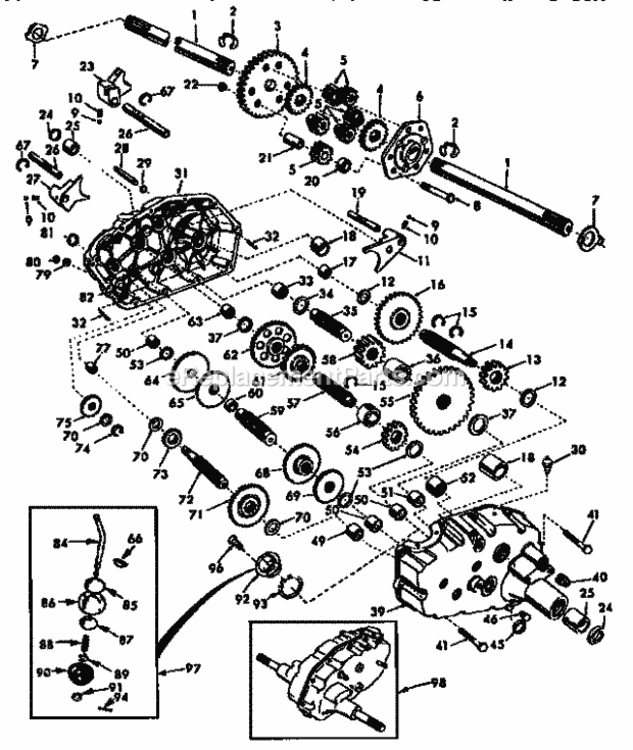 Page K Diagram and Parts List for 917258961  Craftsman Lawn Tractor