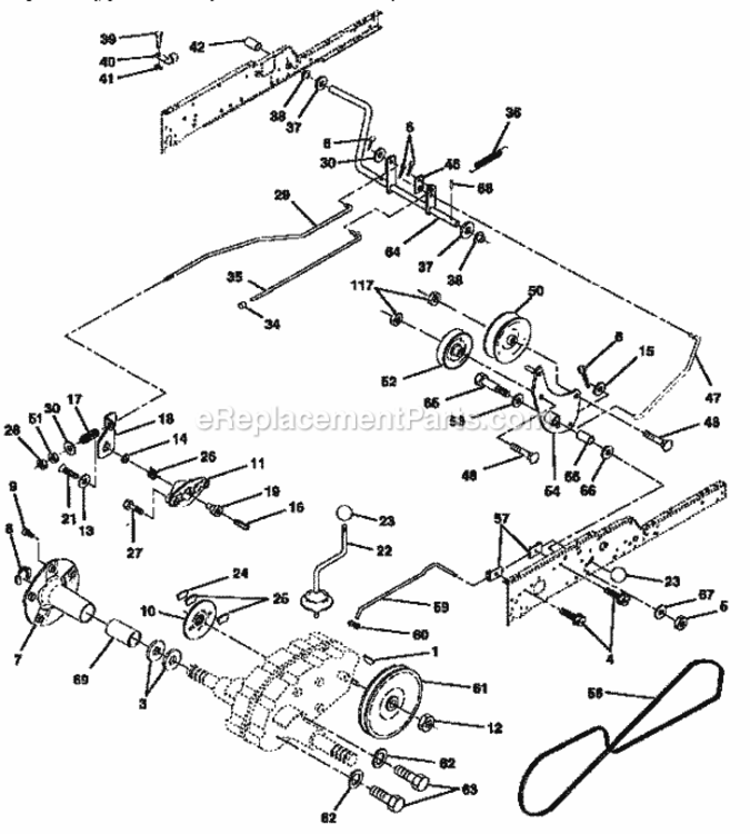 Page C Diagram and Parts List for 917258961  Craftsman Lawn Tractor