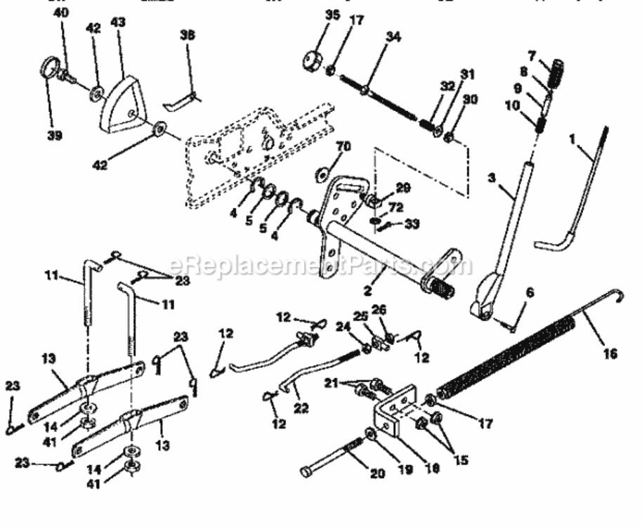 Page I Diagram and Parts List for 917258961  Craftsman Lawn Tractor