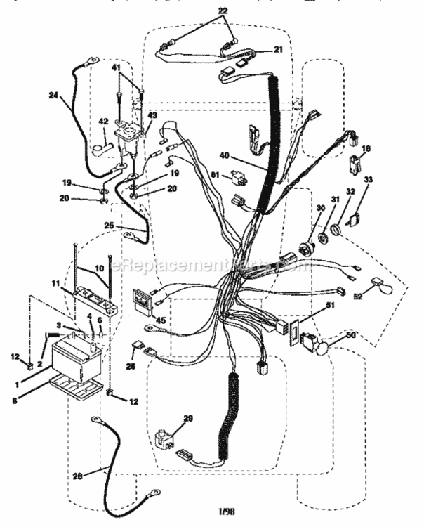 Page A Diagram and Parts List for 917258962  Craftsman Lawn Tractor