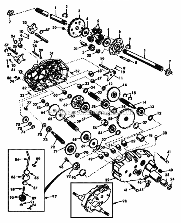 Page K Diagram and Parts List for 917258962  Craftsman Lawn Tractor