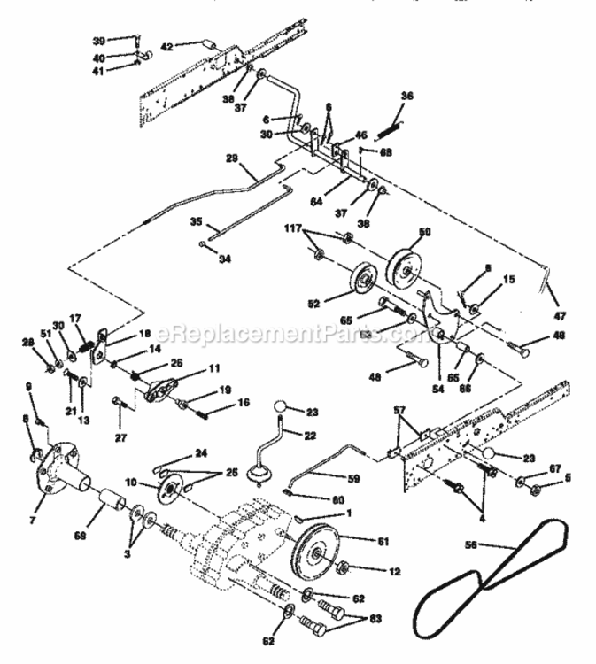 Page C Diagram and Parts List for 917258962  Craftsman Lawn Tractor