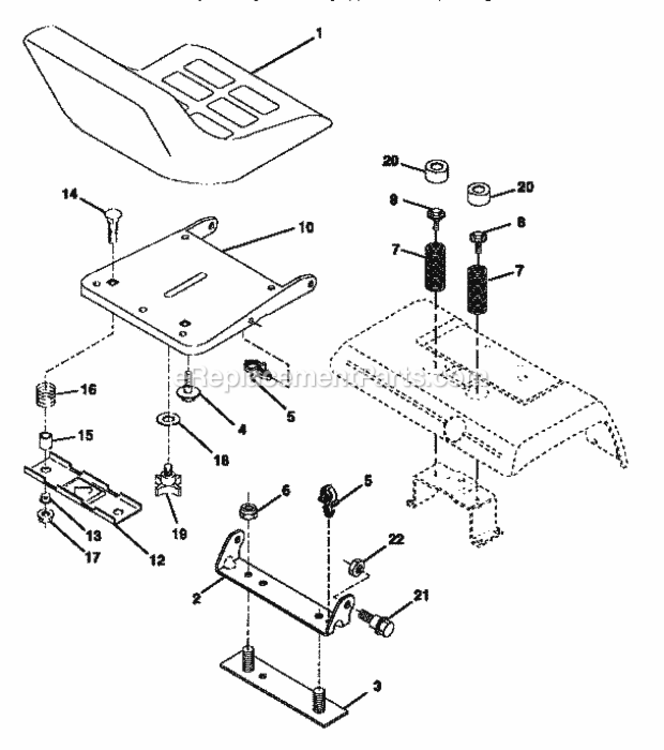 Page F Diagram and Parts List for 917258962  Craftsman Lawn Tractor