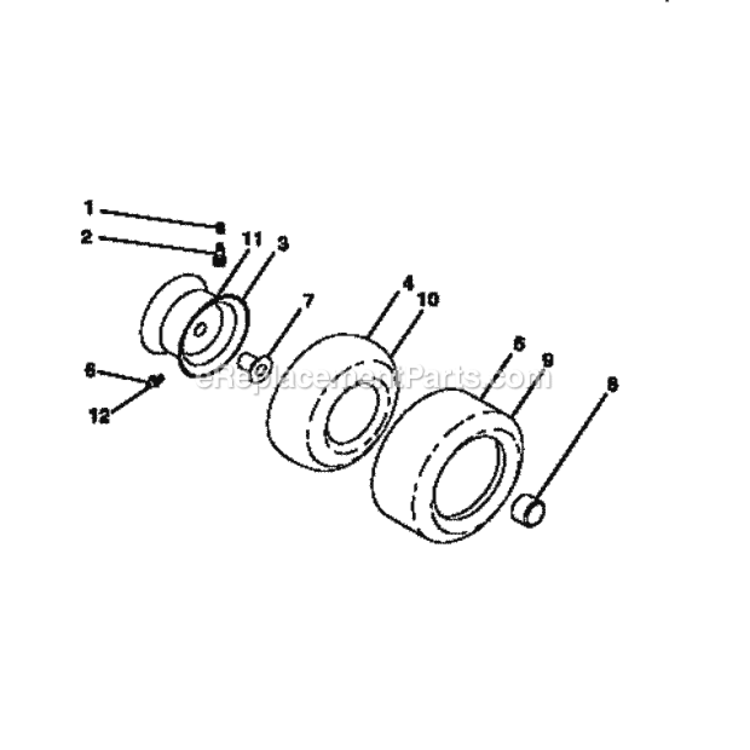 Page H Diagram and Parts List for 917258962  Craftsman Lawn Tractor