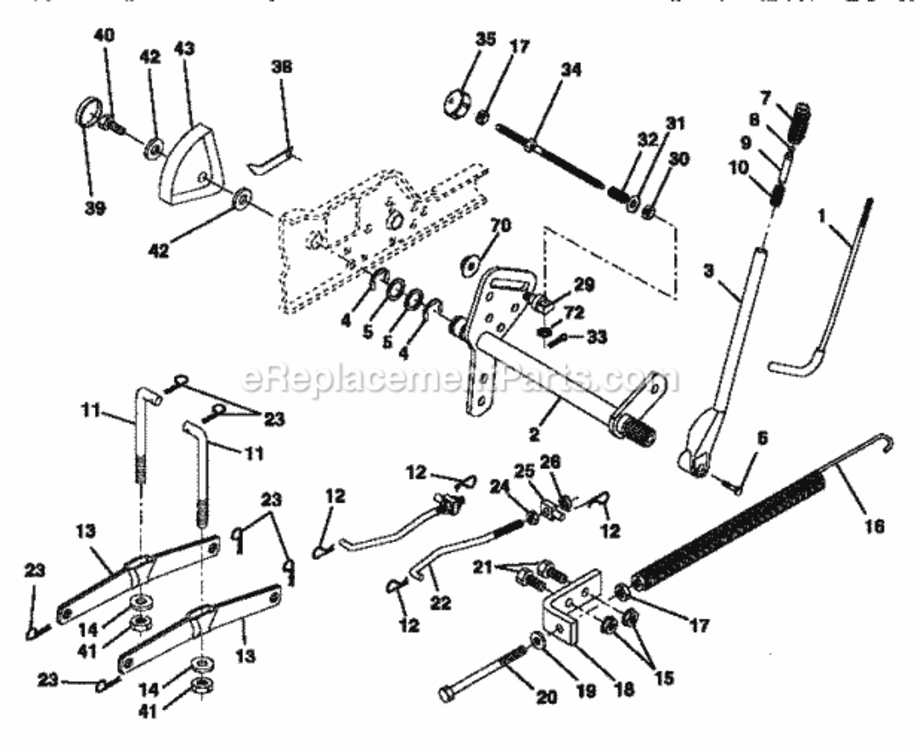 Page I Diagram and Parts List for 917258962  Craftsman Lawn Tractor