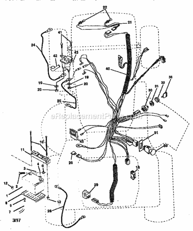 Page A Diagram and Parts List for 917258970  Craftsman Lawn Tractor