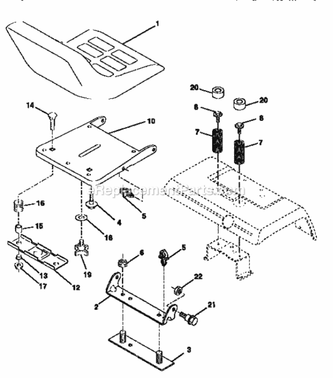 Page F Diagram and Parts List for 917258971  Craftsman Lawn Tractor