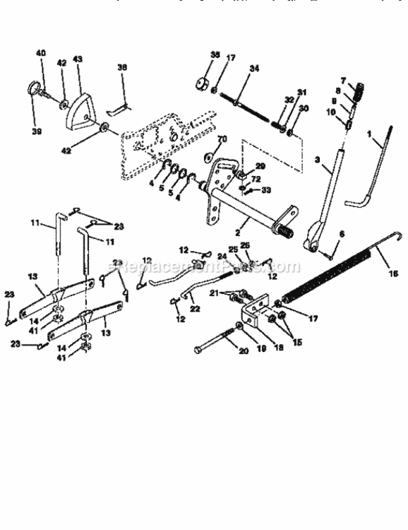 Page G Diagram and Parts List for 917258972  Craftsman Lawn Tractor