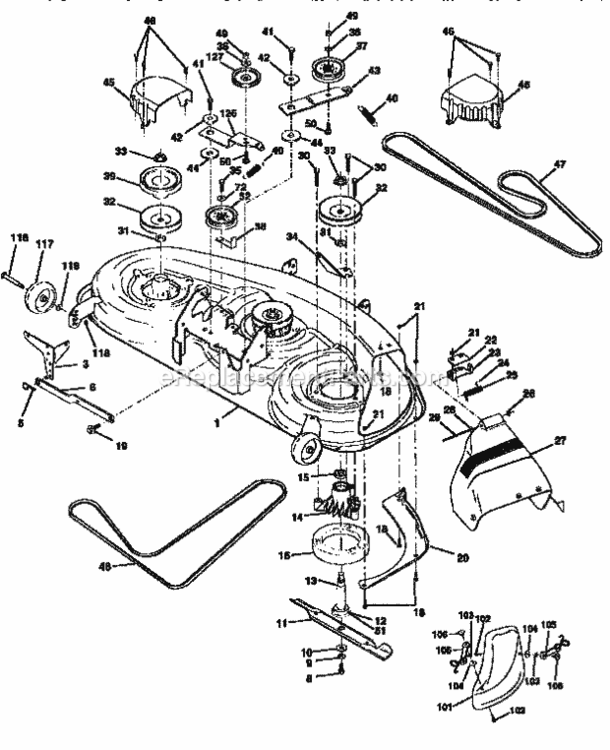 Page H Diagram and Parts List for 917258972  Craftsman Lawn Tractor