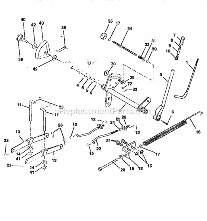 Page G Diagram and Parts List for 917258990  Craftsman Lawn Tractor
