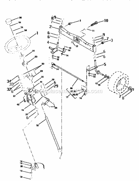 Page D Diagram and Parts List for 917259000  Craftsman Lawn Tractor
