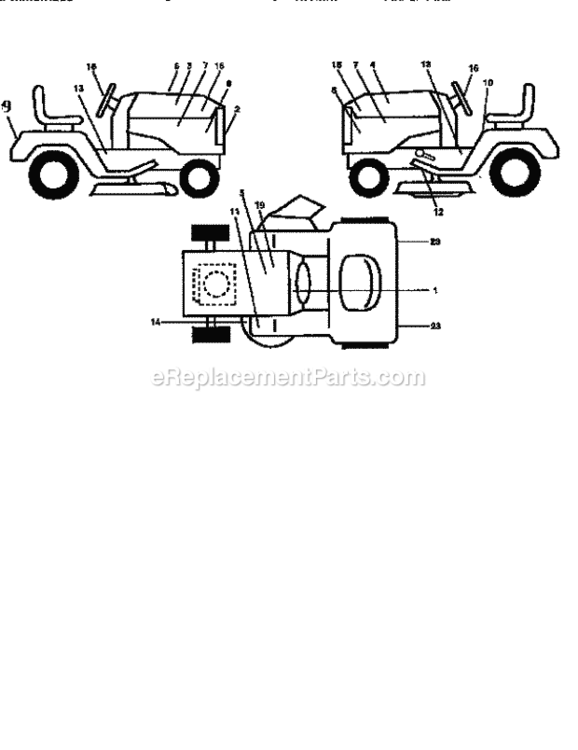 Page H Diagram and Parts List for 917259000  Craftsman Lawn Tractor