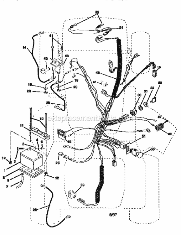 Page A Diagram and Parts List for 917259001  Craftsman Lawn Tractor