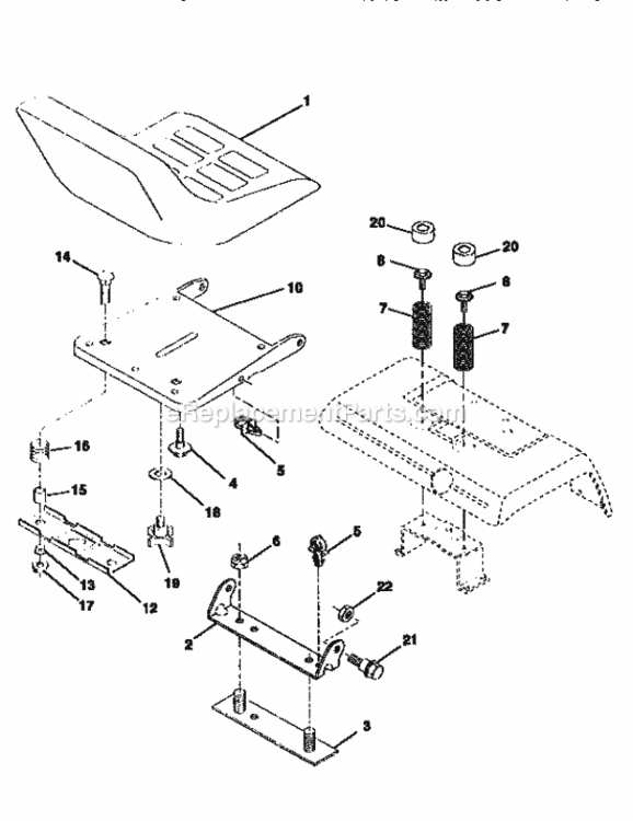 Page F Diagram and Parts List for 917259001  Craftsman Lawn Tractor
