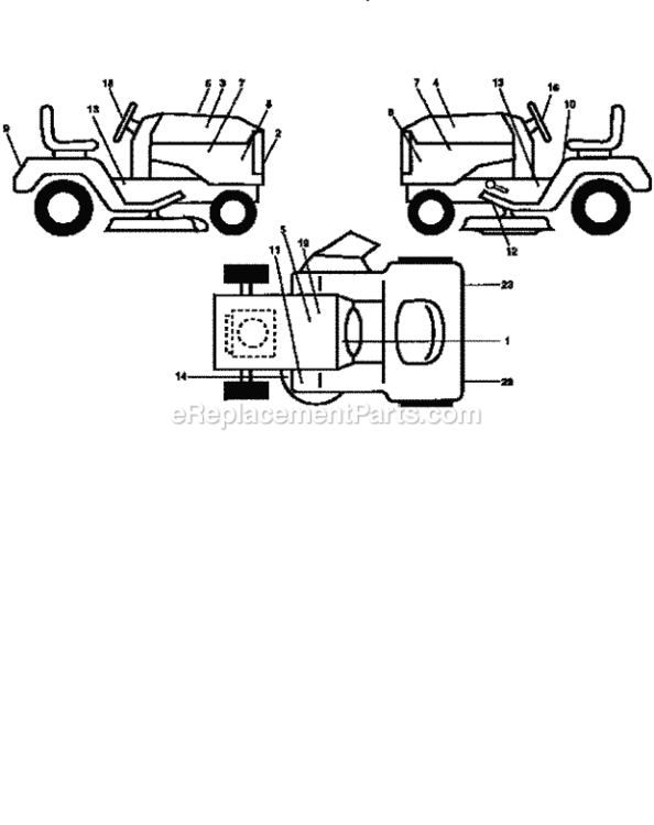 Page G Diagram and Parts List for 917259001  Craftsman Lawn Tractor