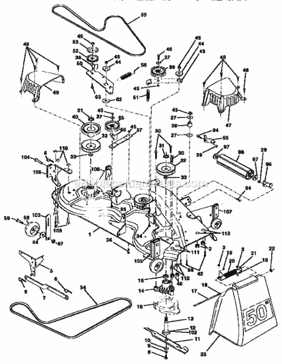 Page J Diagram and Parts List for 917259010  Craftsman Lawn Tractor