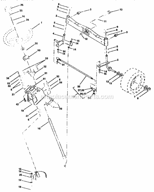 Page D Diagram and Parts List for 917259010  Craftsman Lawn Tractor