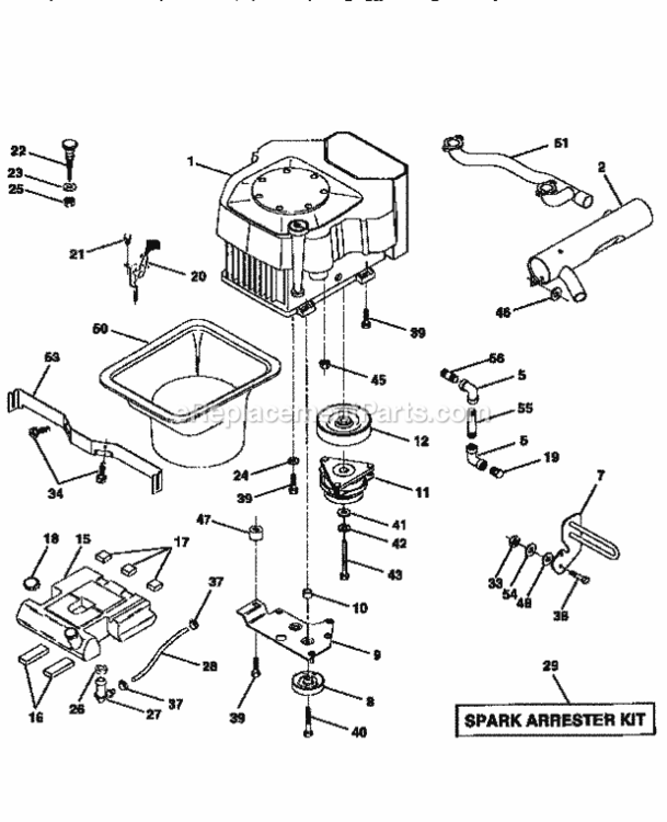 Page E Diagram and Parts List for 917259011  Craftsman Lawn Tractor