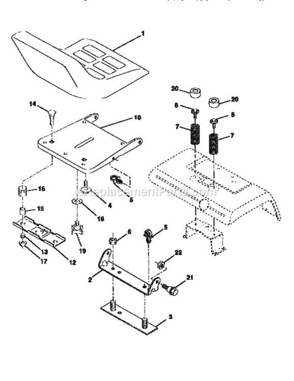 Page G Diagram and Parts List for 917259011  Craftsman Lawn Tractor
