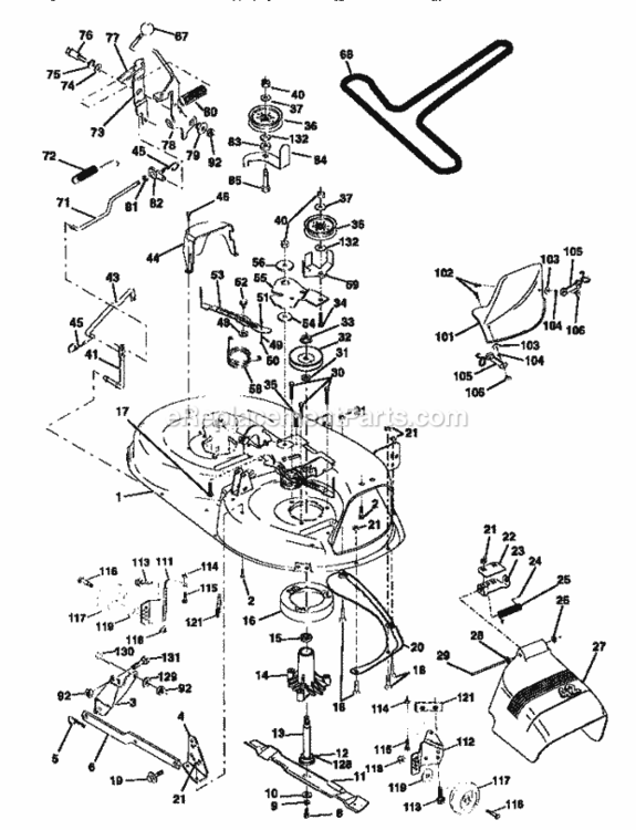 Page J Diagram and Parts List for 917259022  Craftsman Lawn Tractor