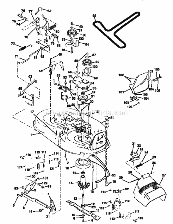 Page J Diagram and Parts List for 917259031  Craftsman Lawn Tractor