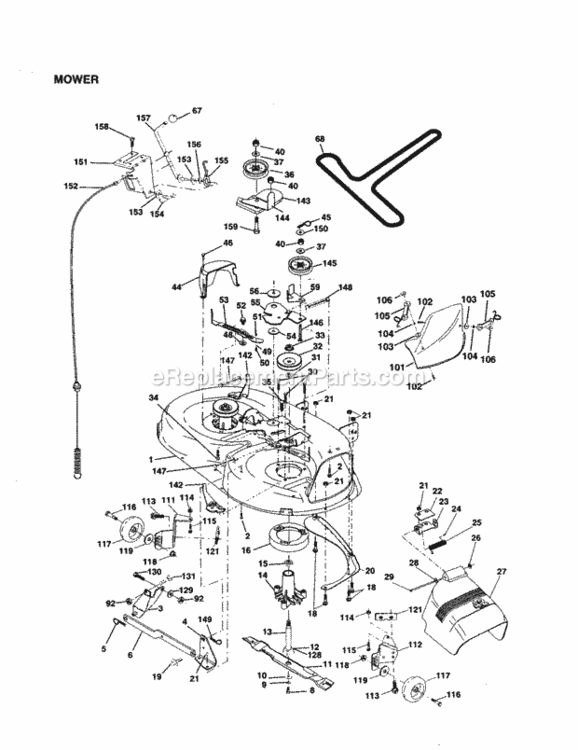 Page J Diagram and Parts List for 917259071  Craftsman Lawn Tractor