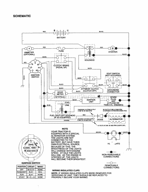 Page K Diagram and Parts List for 917259071  Craftsman Lawn Tractor
