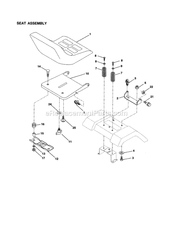 Page E Diagram and Parts List for 917259071  Craftsman Lawn Tractor