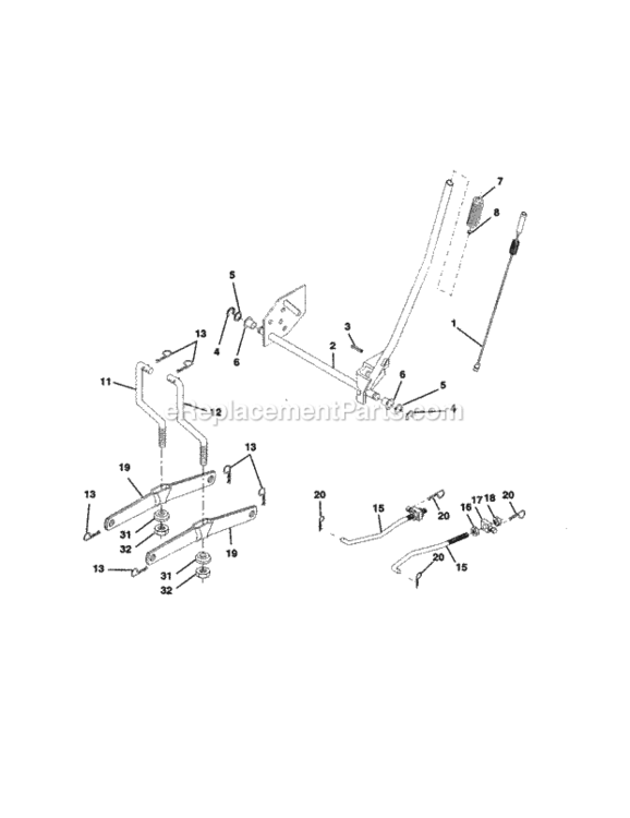 Page F Diagram and Parts List for 917259080  Craftsman Lawn Tractor