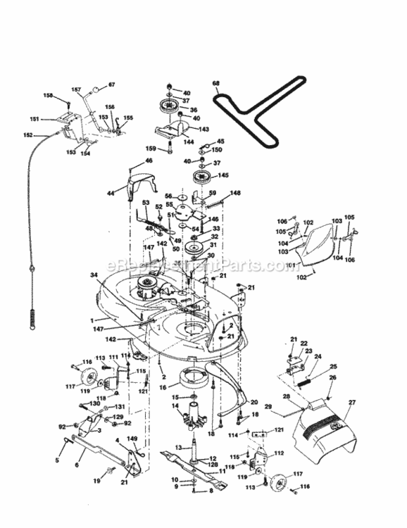 Page G Diagram and Parts List for 917259080  Craftsman Lawn Tractor
