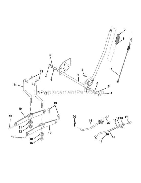 Page I Diagram and Parts List for 917259110  Craftsman Lawn Tractor