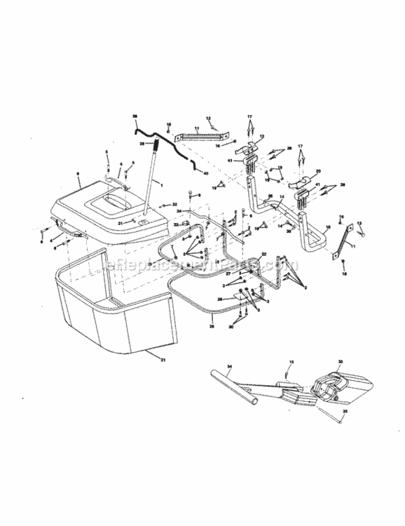 Page K Diagram and Parts List for 917259120  Craftsman Lawn Tractor