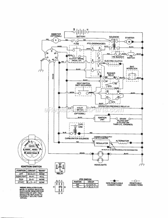 Page L Diagram and Parts List for 917259120  Craftsman Lawn Tractor