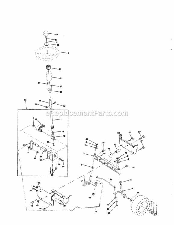 Page D Diagram and Parts List for 917259120  Craftsman Lawn Tractor