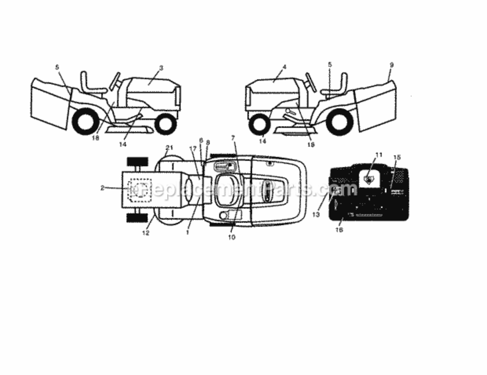 Page G Diagram and Parts List for 917259120  Craftsman Lawn Tractor