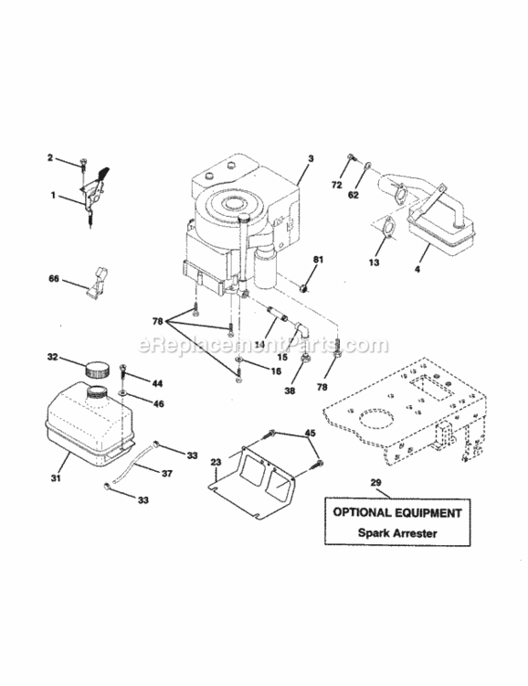 Page H Diagram and Parts List for 917259120  Craftsman Lawn Tractor