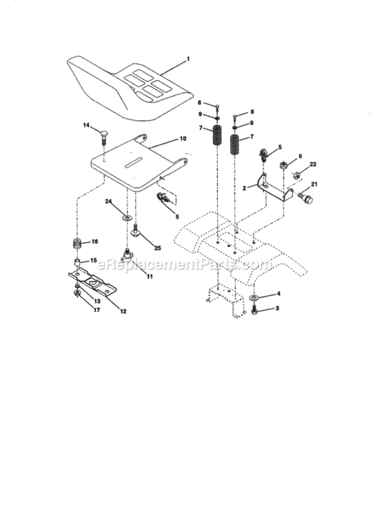 Page E Diagram and Parts List for 917259130  Craftsman Lawn Tractor