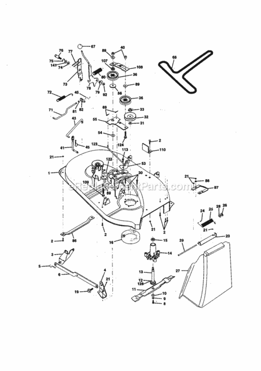 Page G Diagram and Parts List for 917259130  Craftsman Lawn Tractor
