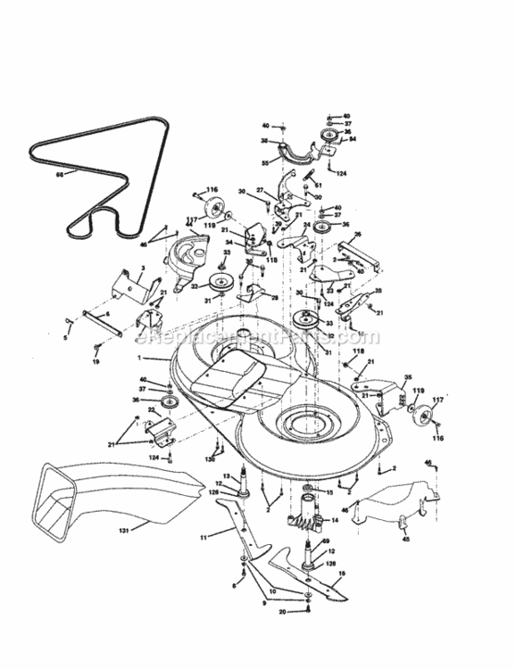 Page J Diagram and Parts List for 917259150  Craftsman Lawn Tractor