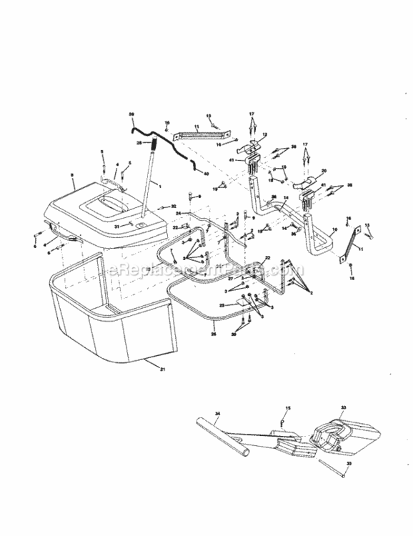 Page K Diagram and Parts List for 917259150  Craftsman Lawn Tractor