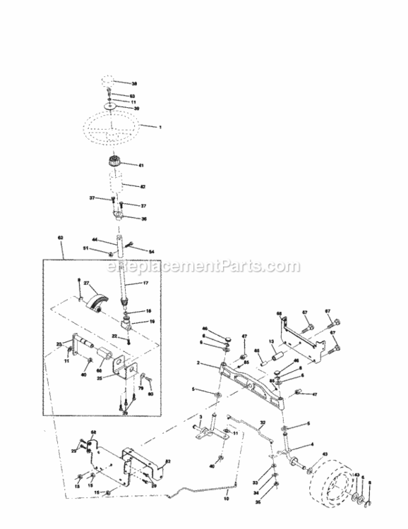 Page D Diagram and Parts List for 917259150  Craftsman Lawn Tractor