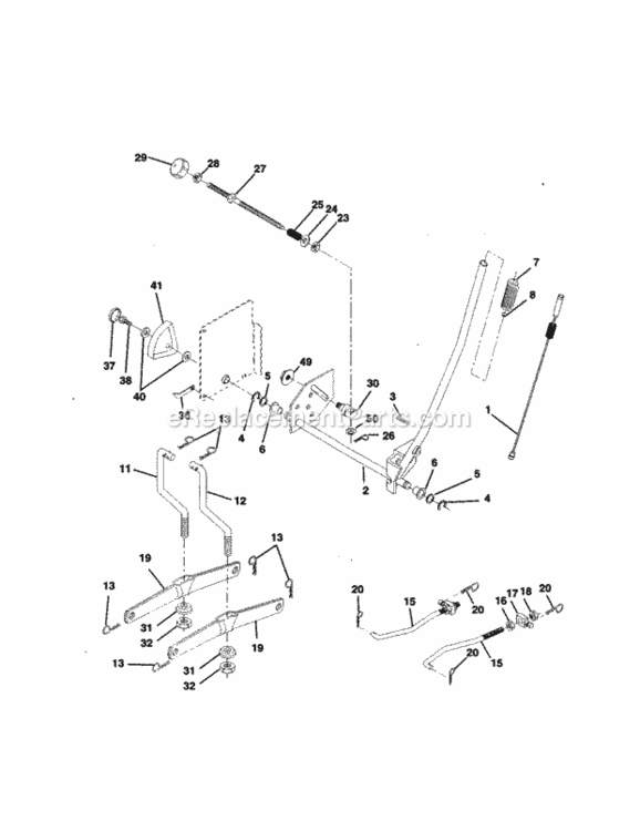 Page I Diagram and Parts List for 917259150  Craftsman Lawn Tractor