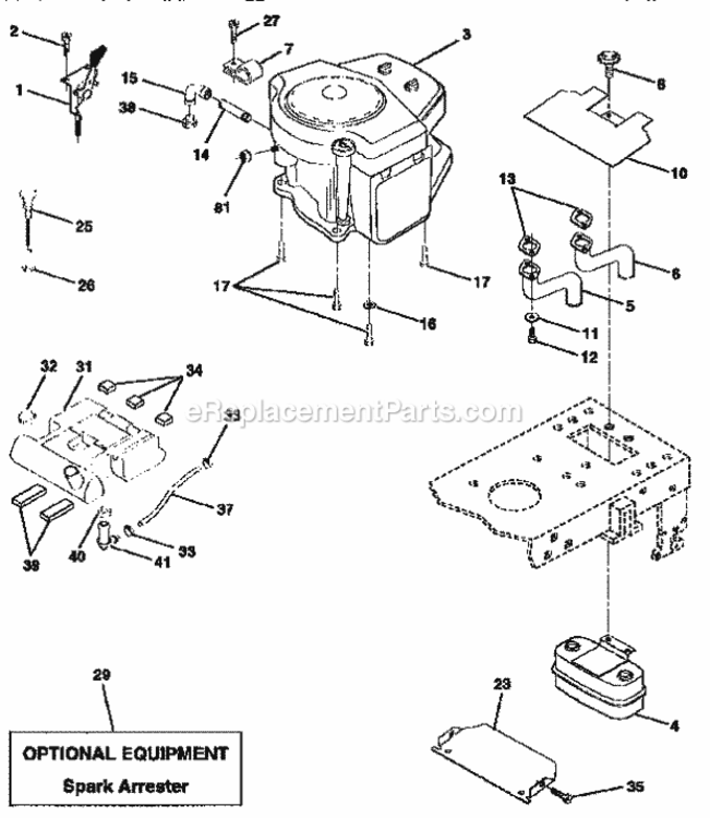 Page E Diagram and Parts List for 917259160  Craftsman Lawn Tractor