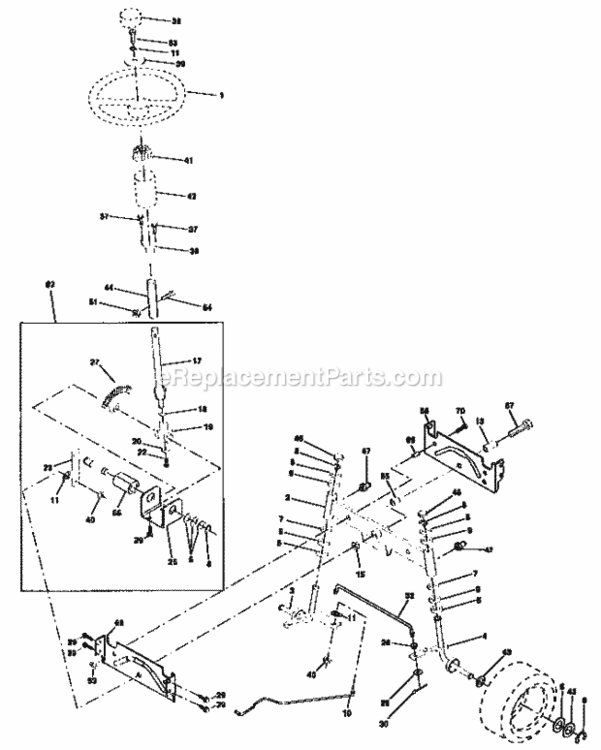 Page D Diagram and Parts List for 917259161  Craftsman Lawn Tractor