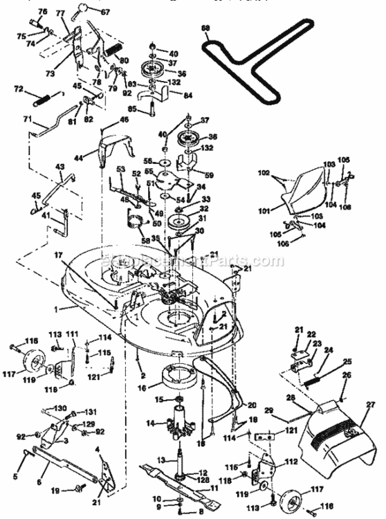 Page G Diagram and Parts List for 917259161  Craftsman Lawn Tractor