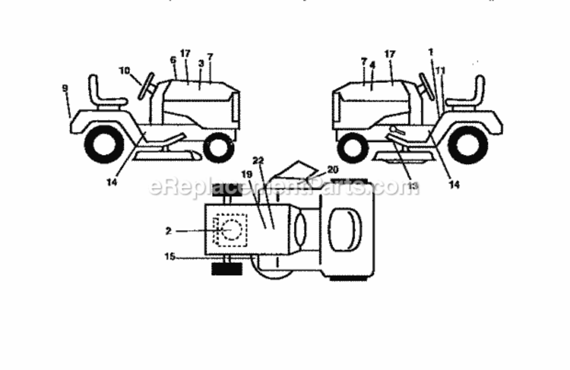 Page I Diagram and Parts List for 917259161  Craftsman Lawn Tractor