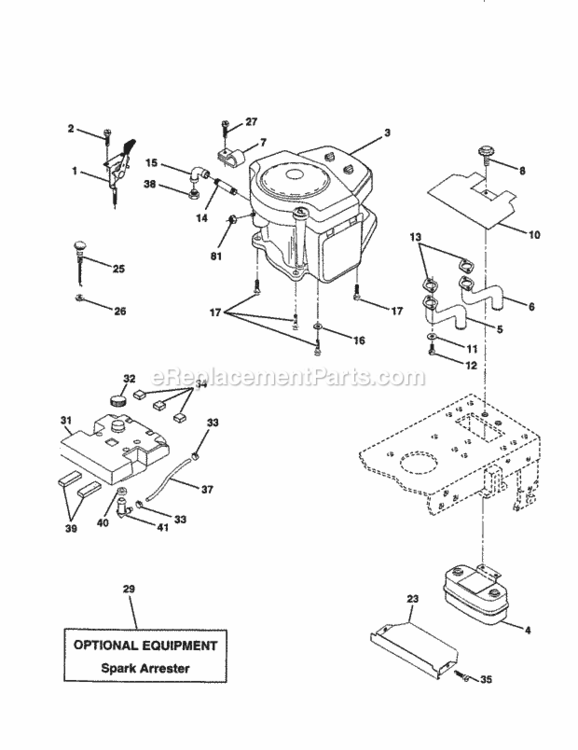 Page E Diagram and Parts List for 917259162  Craftsman Lawn Tractor