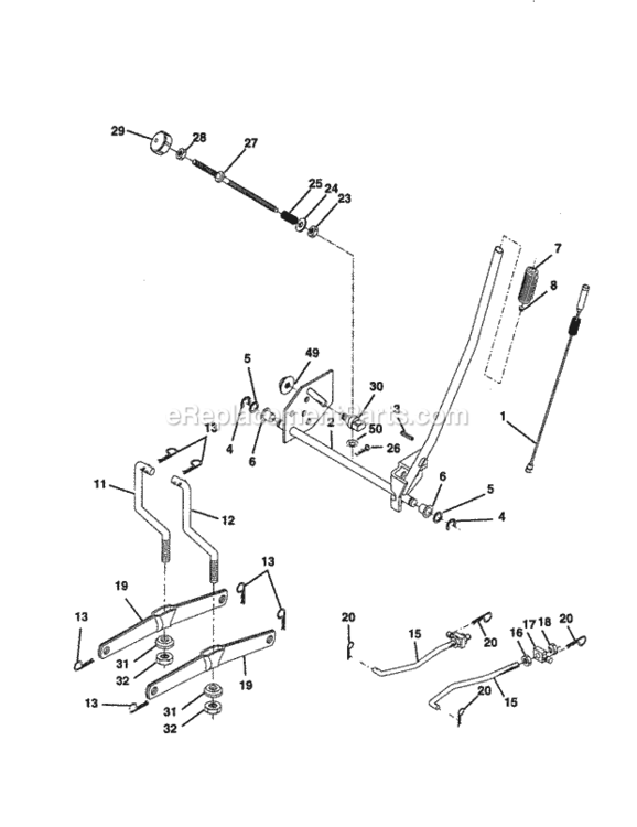 Page F Diagram and Parts List for 917259162  Craftsman Lawn Tractor