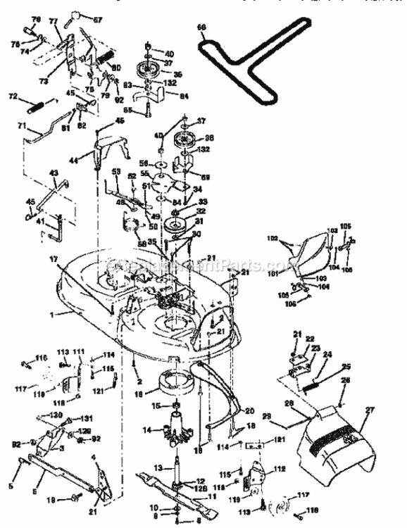 Page J Diagram and Parts List for 917259171  Craftsman Lawn Tractor